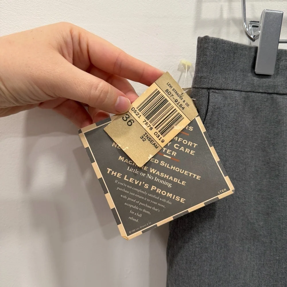 Vintage Levi’s Travelers Trouser Pants Wool Blend 36 x 32 Grey
